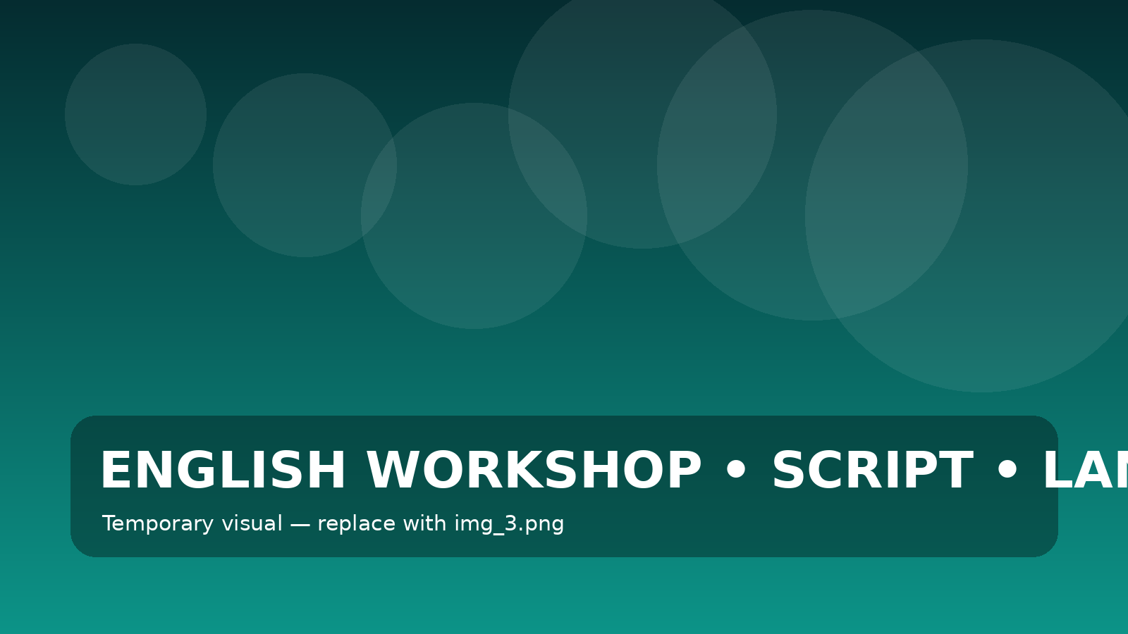 English workshop